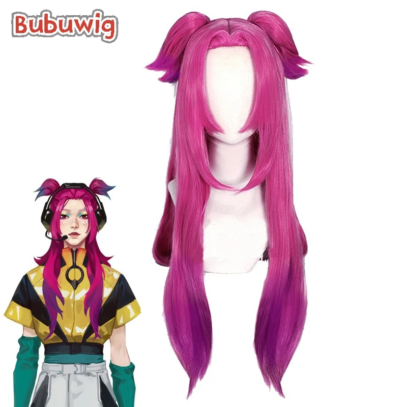 

Bubuwig Synthetic Hair Alune Cosplay Wigs Game LOL Heartsteel Alune 50cm Long Straight Rose Pink Women Party Wig Heat Resistant