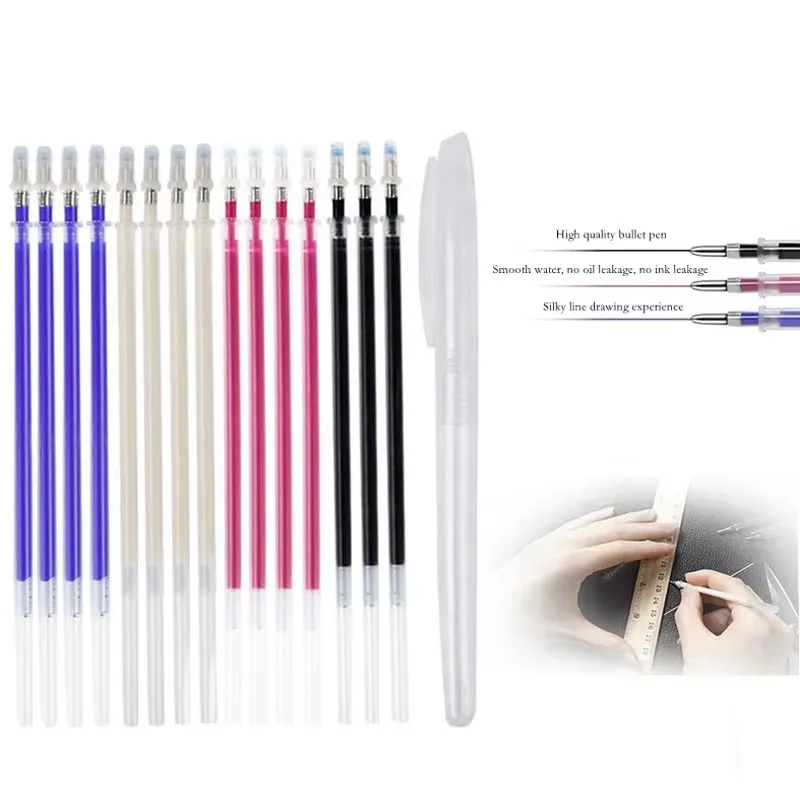 Heat Erasable Magic Fabric Paint Marker Pen Refills set High Temperature Disappearing Fabric DIY Craft Sewing Accessories Pens
