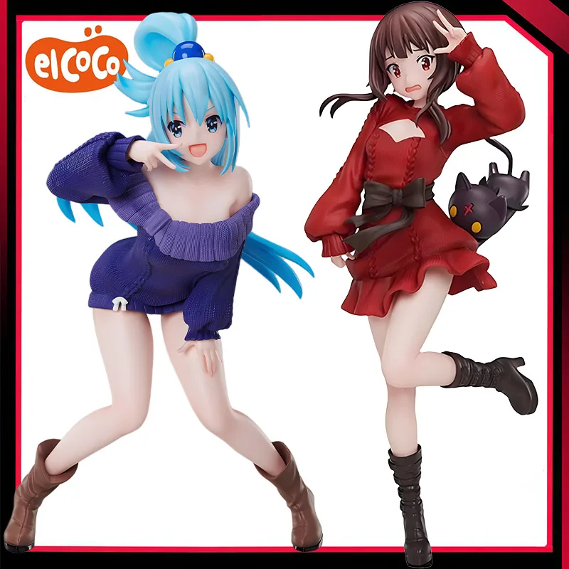 

in Stock Original ElCOCO Megumin Aqua 1/7 God's Blessing on This Wonderful World Season 3 Anime Figure Model Collectible Toys