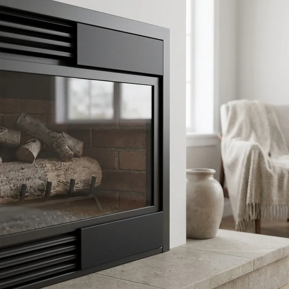 Fireplace Magnetic Screen That Supports Thermal Efficiency by Limiting Uncontrolled Air Movement Through Chimneys