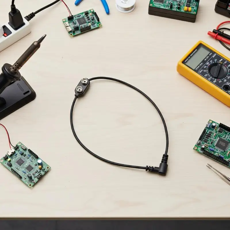 

Power Supply Converter with 9V Battery Clip and Snap Connector for Guitar Pedal