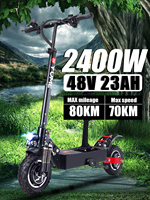 YUME D5 2400w Dual Motor Elektrische Autoped 52V23.4AH Opvouwbare Volwassen Autoped Max Snelheid 70KM / H Max Bereik 80KM