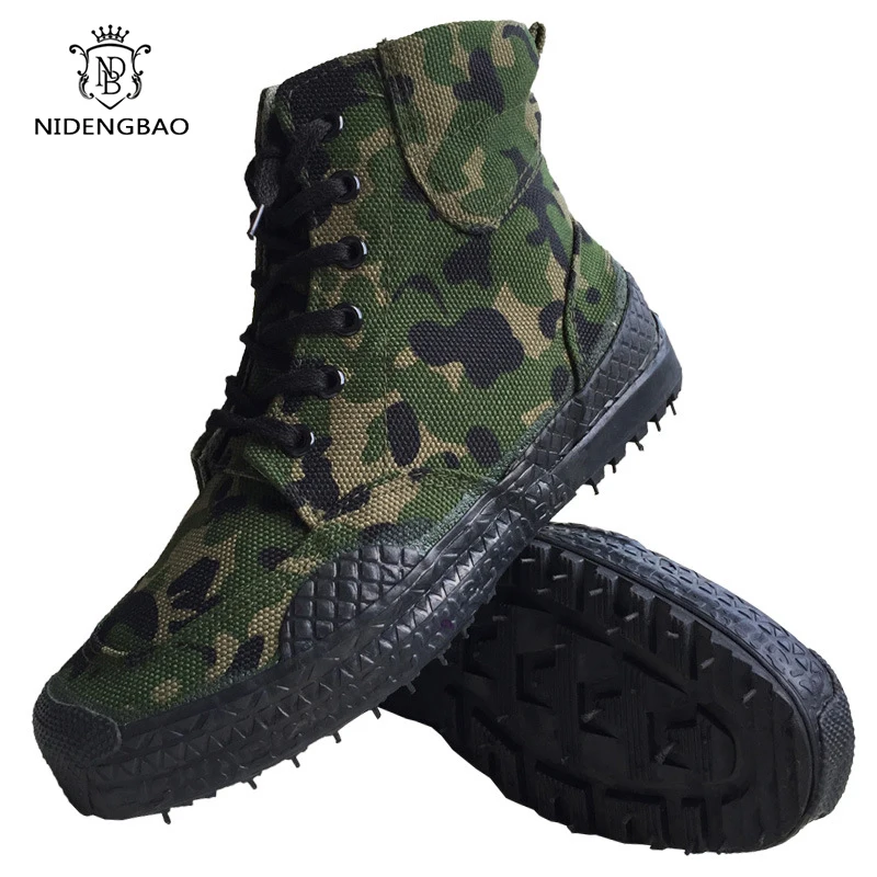Men Canvas Shoes High Top Ankle Boots Military Tactical Boots Men's Sneakers Outdoor Men Women Casual Shoes zapatos de hombre
