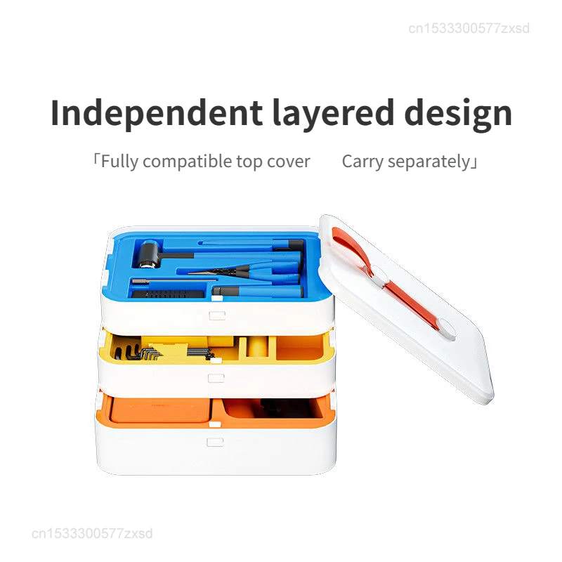 Xiaomi FINDER Box Layered Toolbox Set Household Multifunctional Maintenance Tools Combination Electric Drill Pliers Knife Hammer