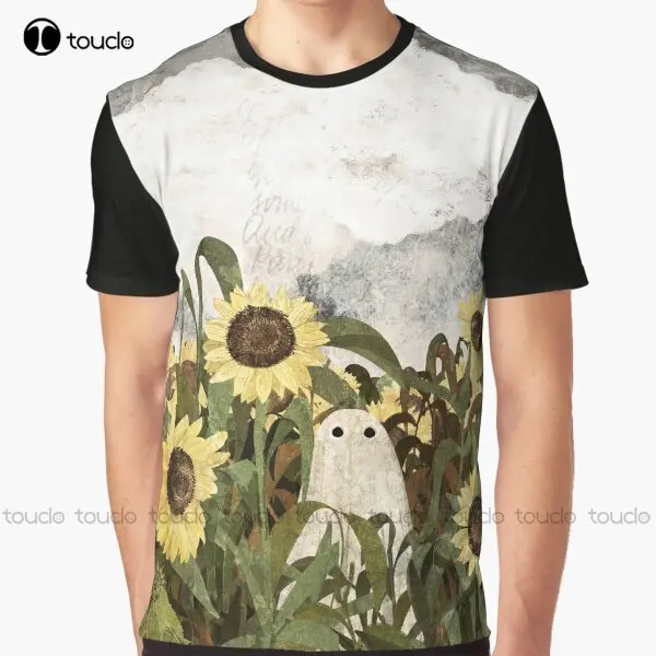 

There'S A Ghost In The Sunflower Field Again... Graphic T-Shirt Custom Aldult Teen Unisex Digital Printing Tee Shirts Xxs-5Xl