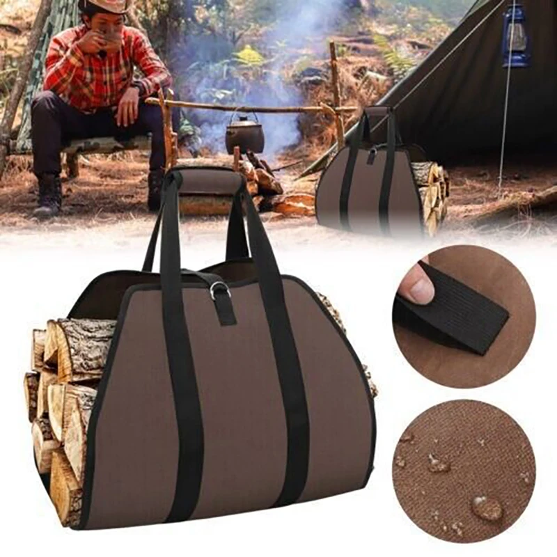 

Outdoor Firewood Tote Bag Portable Durable Logging Bag Multifunctional Storage Bag