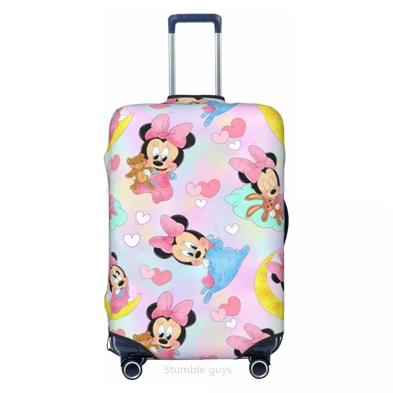 

High Elasticity Suitcase Cover M-Minnies Pattern Fits 18-32 Inch Luggage Durable Washable Dustproof For Airplane & Road Trips