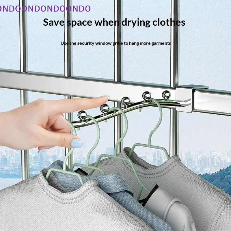 Square Tube With Bead Hook Supermarket Metal Hook Dormitory Bedside Clothes Hanging Artifact