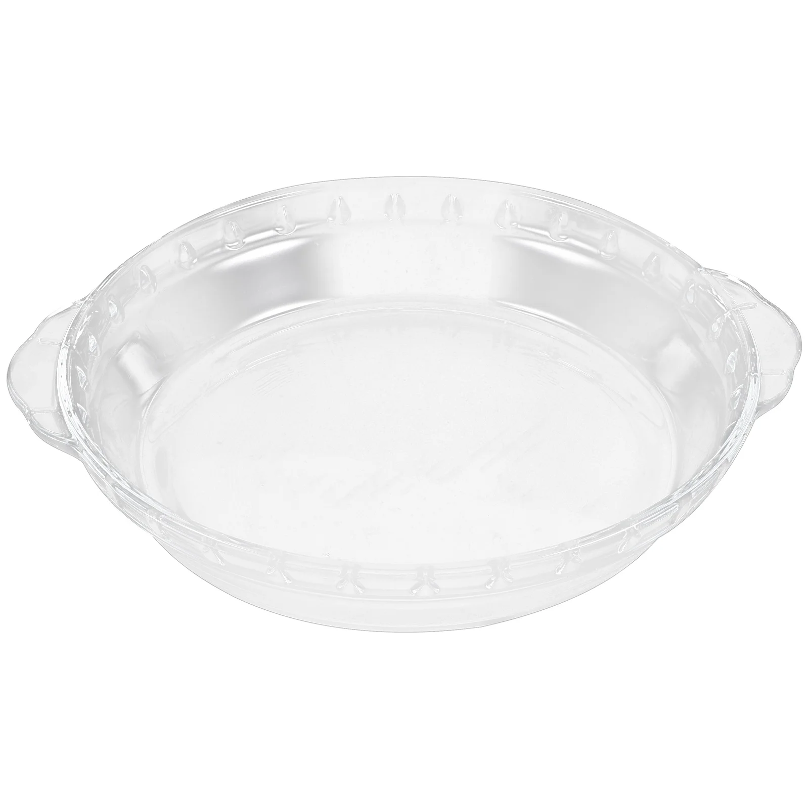 

Heat Resistant Glass Baking Dish Clear Round Design with Handles for Pies Cakes Roasting Vegetables Fruit