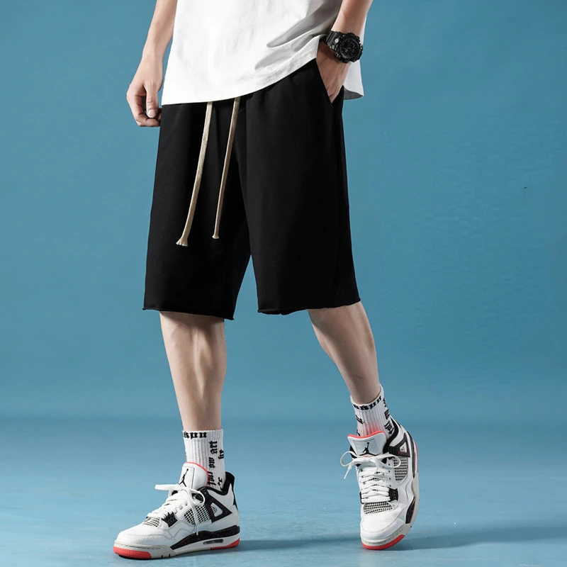 2023 Summer New Fashion Black Shorts Men Wear Loose Thin Section All-match Casual Sports Pants Boutique Clothing Simple Style