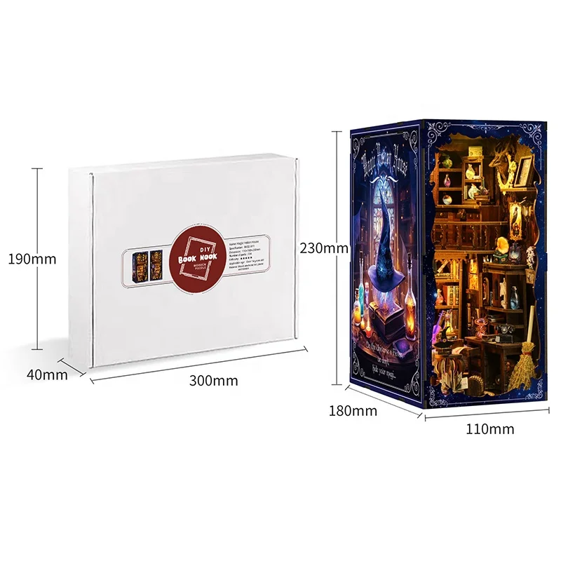 나무로 만든 DIY 미니어처 북눅 키트 수제 DLY 퍼즐 수집품 미니 하우스 핸드메이드 3D 퍼즐 조립 빌딩 모델