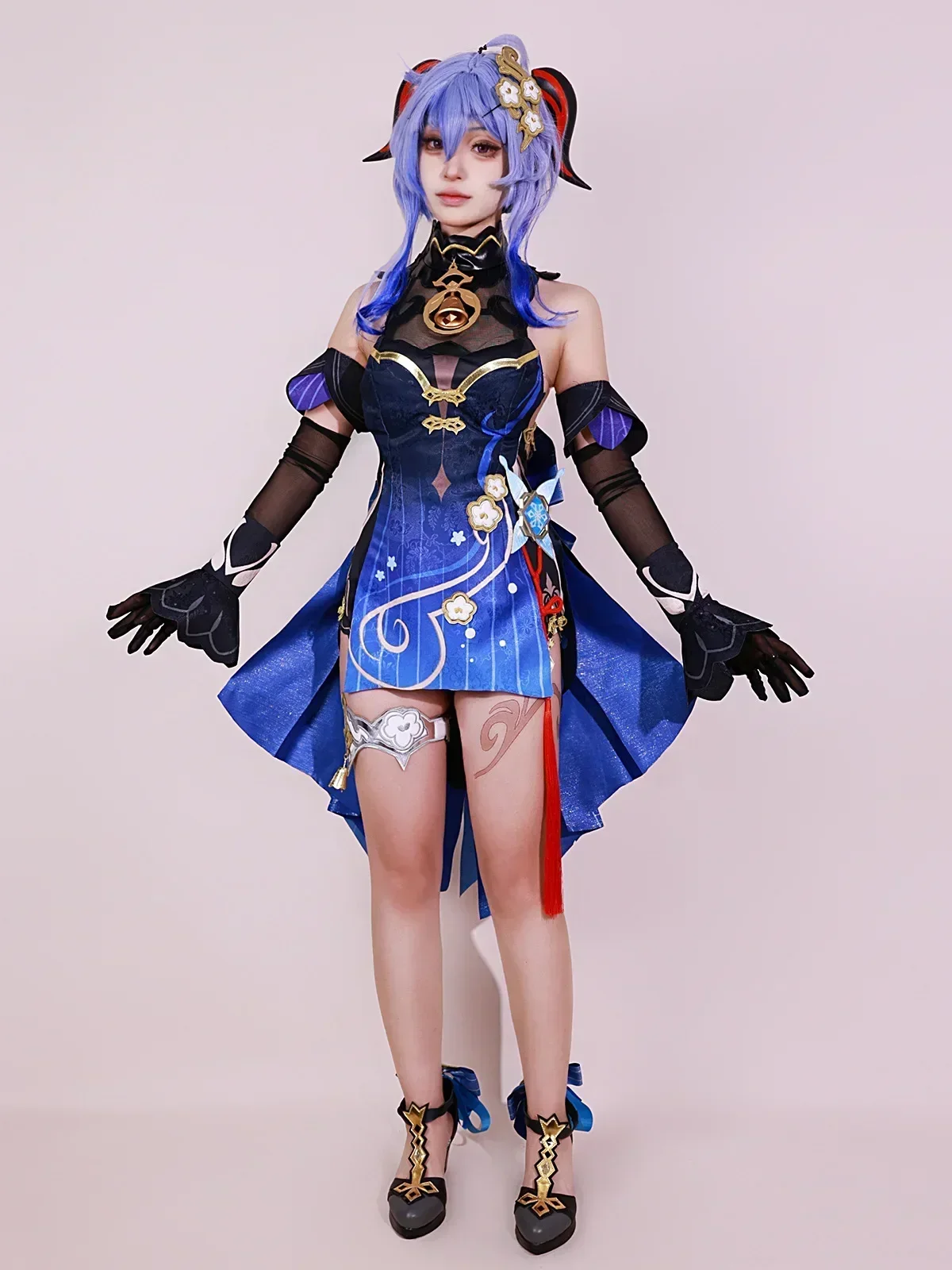 Twilight Blossom Ganyu Costume Cosplay Genshin Impact Parrucca uniforme per adulti Anime Costumi di Halloween Vestito da personaggio del gioco per donna