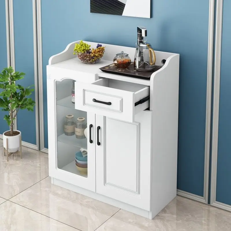 

Dining side cabinet simple modern living room tea cabinet kitchen bowl cabinet solid wood dining room solid wood storage locker