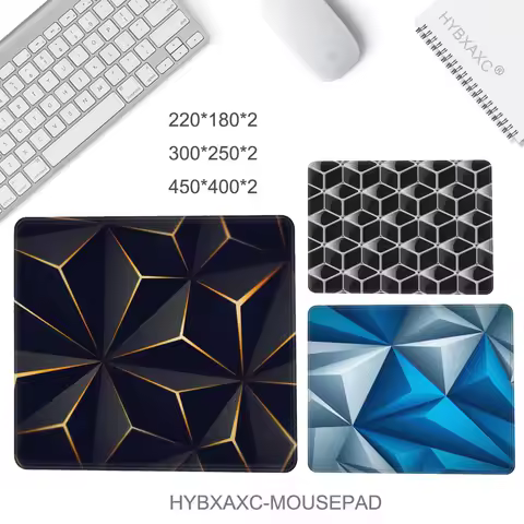 Abstract black hexagon pattern Mouse Pad Small Blue Mousepad Gaming Accessories Office Desk Mat Laptop Computer Mouse Mat