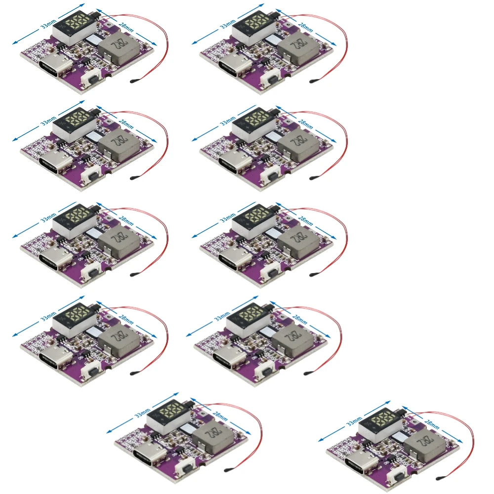22.5W Power Bank Bidirectional Fast Charging Mobile Power Module Circuit Board With Digital/Light Type-C USB Suppor PD/QC3.0 2.0