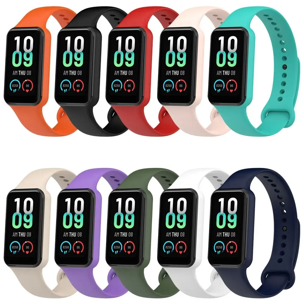 For Amazfit Band 7 Bracelet Replacement Watchband For Amazfit Band 7 Soft Silicone Sport Band Wrist Strap Correas