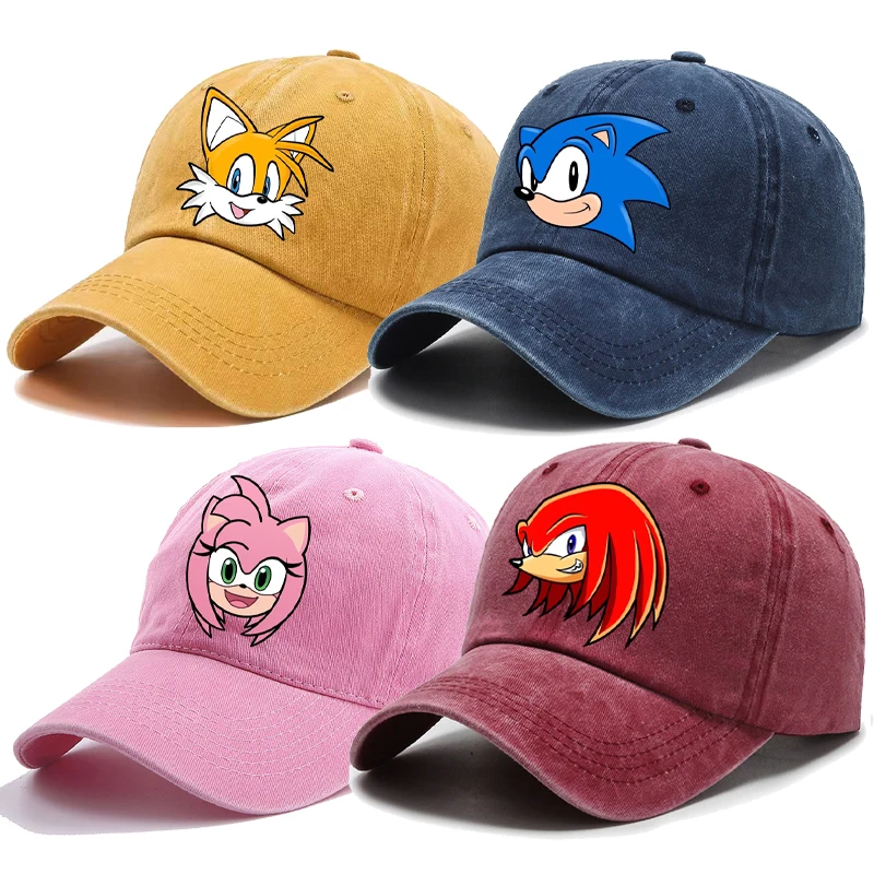 

Hedgehog Baseball Cap Sonics Men Women Outdoor Sports Kawaii Retro Sun Hat Adult Spring Autumn Sunbonnet Fashion Headgear Gift