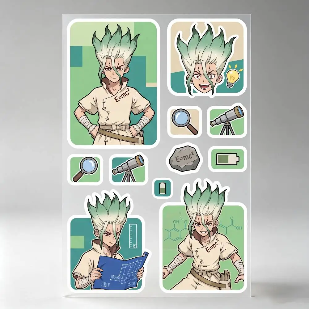 Senku Ishigami Stickers Auto Body Bumper Windows Motorcycle Laptop Walls Vinyl Decal Car Tuning Accessories