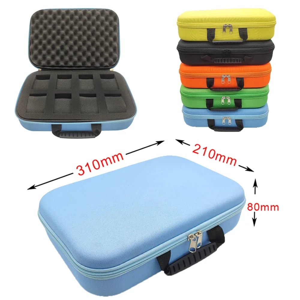 Tragbare EVA-Uhrenbox, Farbenfrohe Uhrenaufbewahrung, Organizer, Schützende Sicherheits-Aufbewahrungstasche aus Canvas und Schaumstoff, Stoßfeste EVA-Werkzeugtasche – Detail 2