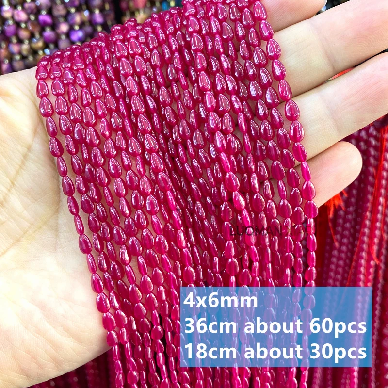 4mm Faceted Round Lab Grown Red Corundum Ruby Loose Spacer Beads for Jewelry Making Diy Necklace Bracelets Charms Accessories