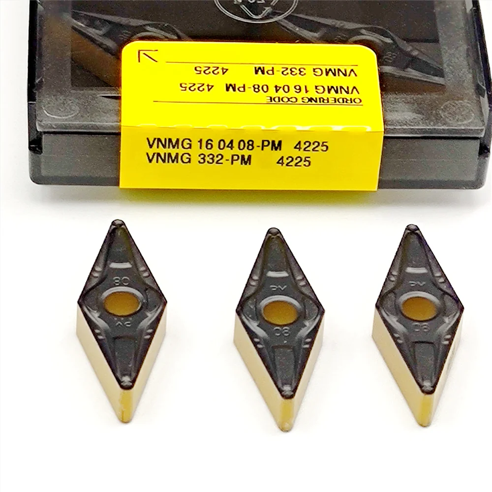 VNMG 160404   VNMG 160408   PM 4225 Высококачественный токарный инструмент для цилиндрической обработки из цементированного карбида VNMG 160404   Вставка для обработки стального токарного станка