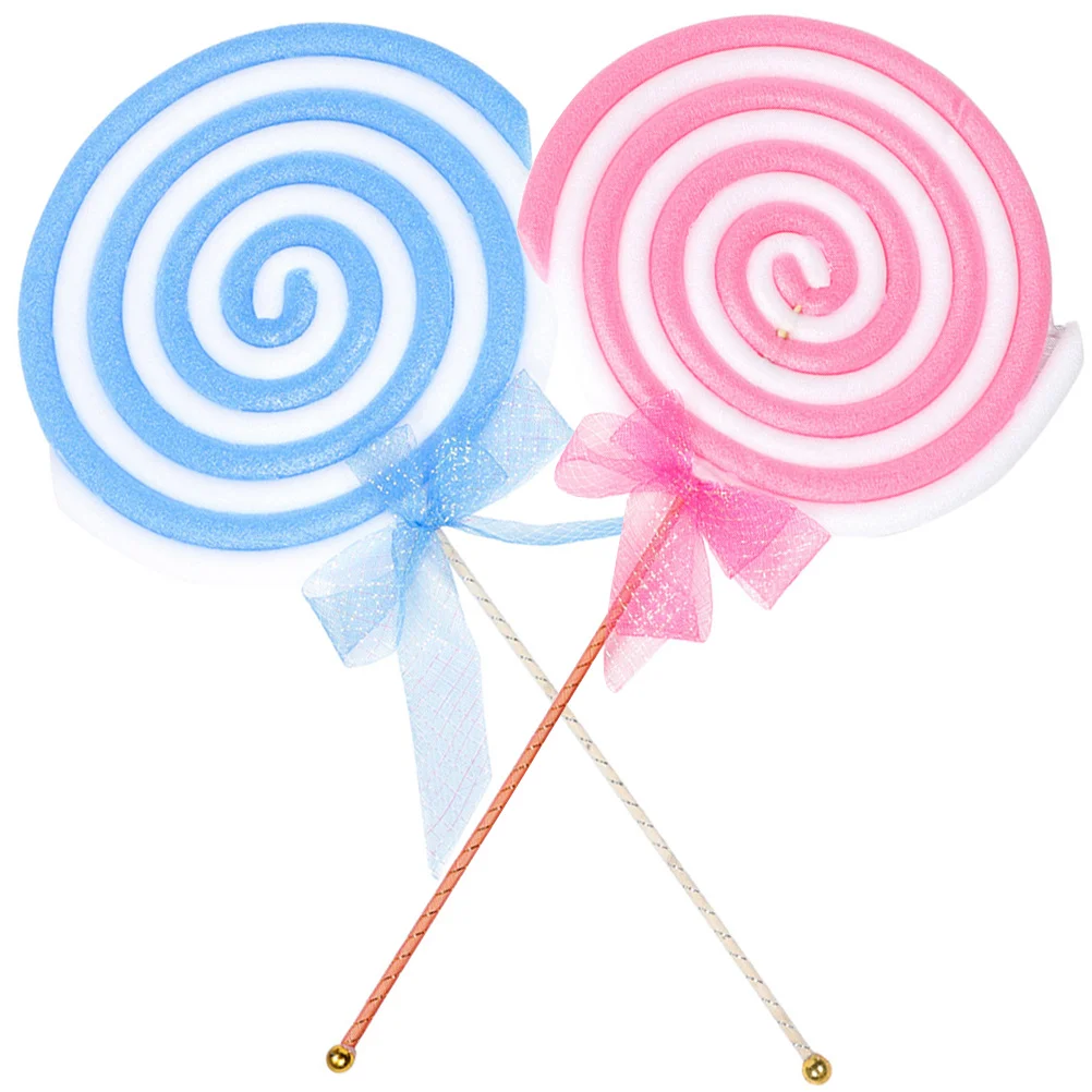 

2Pcs Big Simulation Lollipop Props Reusable Photo Decoration Party Photography Scene Candy Decor Lollipop Prop