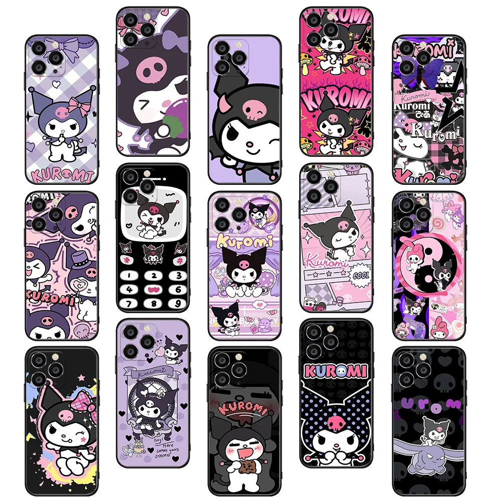 BY-49 Kuromi мягкая искусственная кожа для OPPO A52 A92 A53S F17 F19 F11 F7 A15S A54S A8 A16 A16S A96 A91 F15 A93 A76