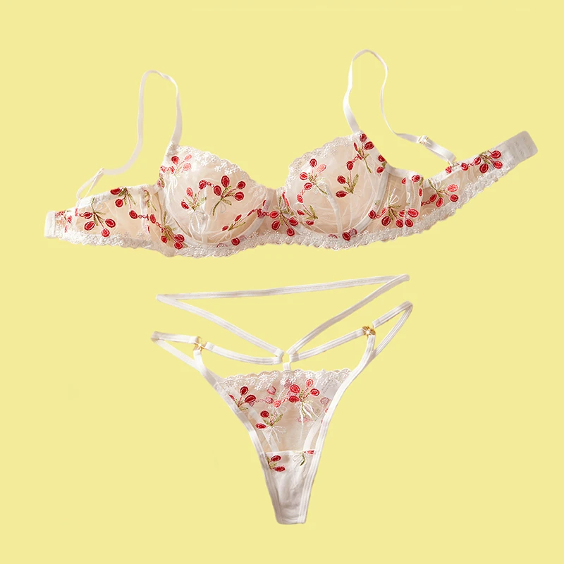 

Сексуальное женское белье, милое кружевное нижнее белье для девочек, комплекты с бюстгальтером с нежной вышивкой, романтическое прозрачное эротическое белье, комплект интимного нижнего белья