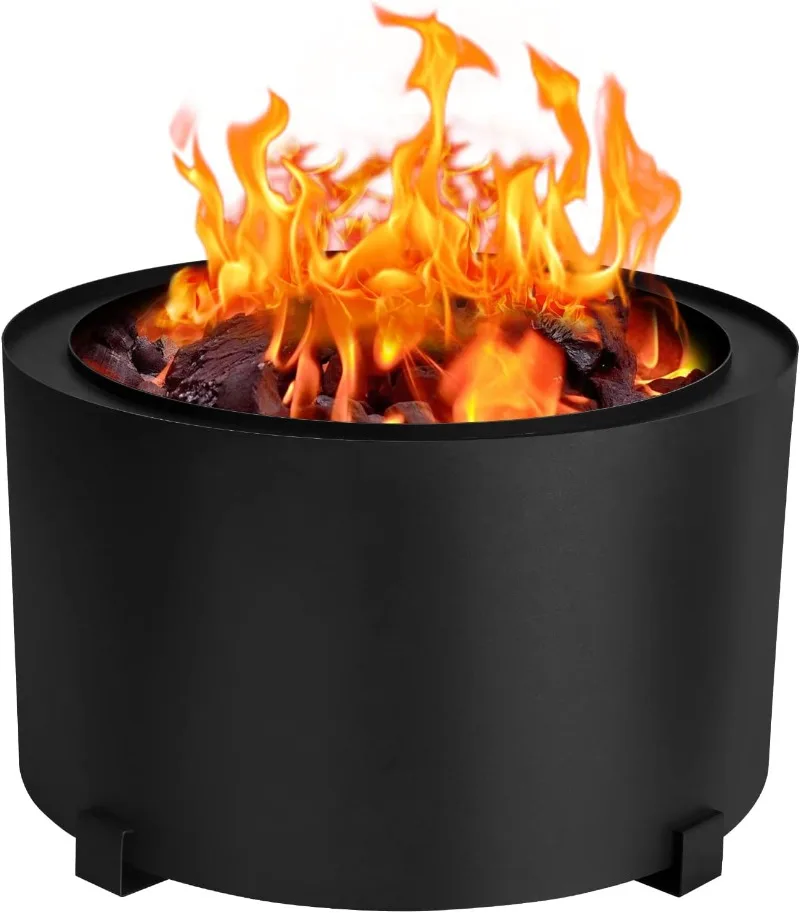 

Smokeless Fire Pits Large Wood Burning Carbon Steel Fire Pit Stove Bonfire Portable Outdoor Fire Bowl