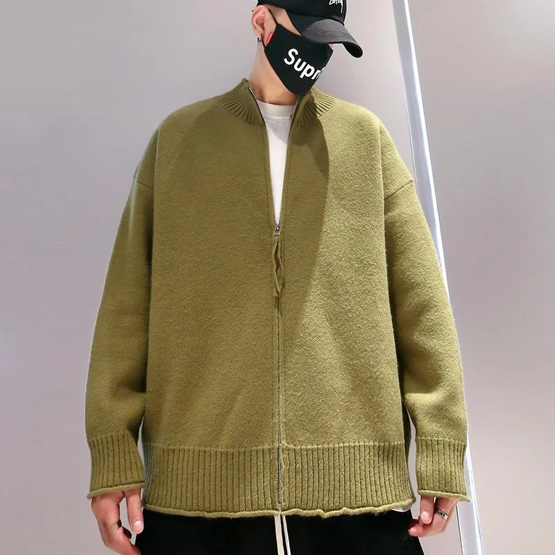 

Extra Large 300 Pou Knitted Sweater Men's Casual Spring Autumn Trendy Brand Haome Loose Knit Cardigan Jaet