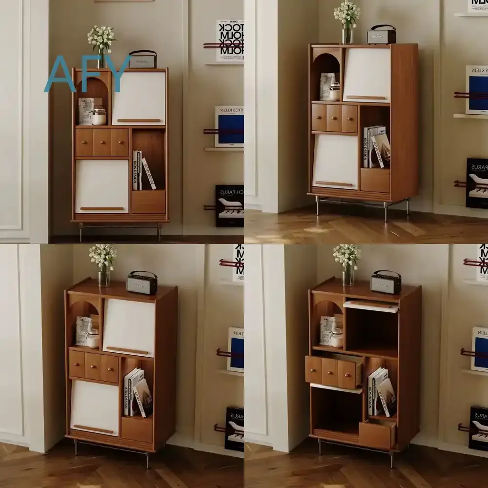 New Medieval Solid Wood Locker for Bedroom Storage Cabinet for Home Office Organization 2025 Modern Rustic Wardrobe Closet