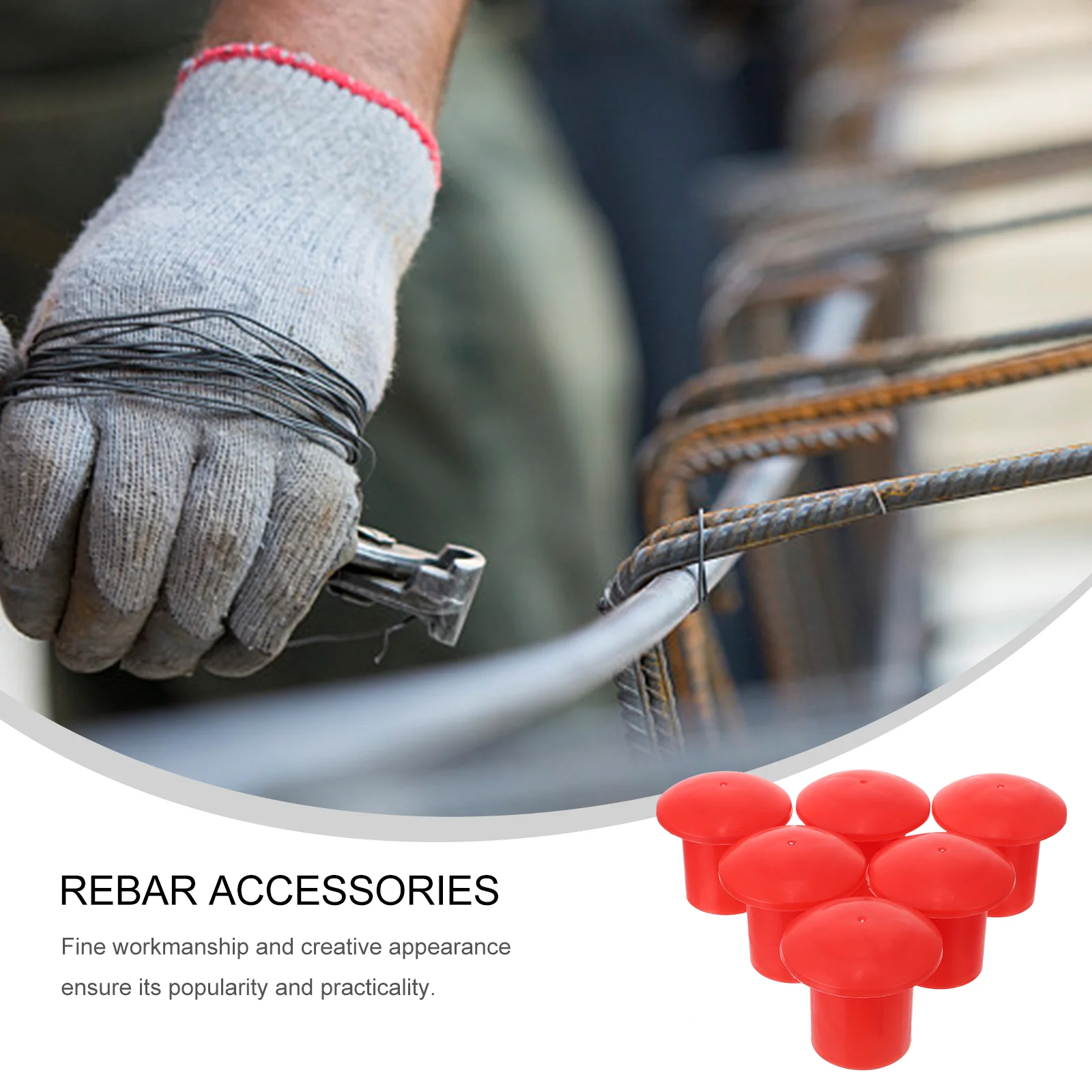 30 Pcs tappo in acciaio copertura per funghi tappi di protezione per tondo per cemento armato accessori di sicurezza protezione per estremità per accessori per l'industria delle costruzioni
