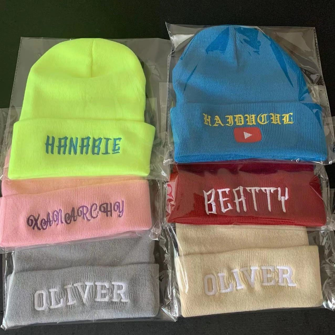 Personalisierte benutzerdefinierte Beanies Hüte mit Stickerei Text Logo für Männer Frauen warme Winter gestrickte Manschette Beanie Cap Dropshipping – Detail 12