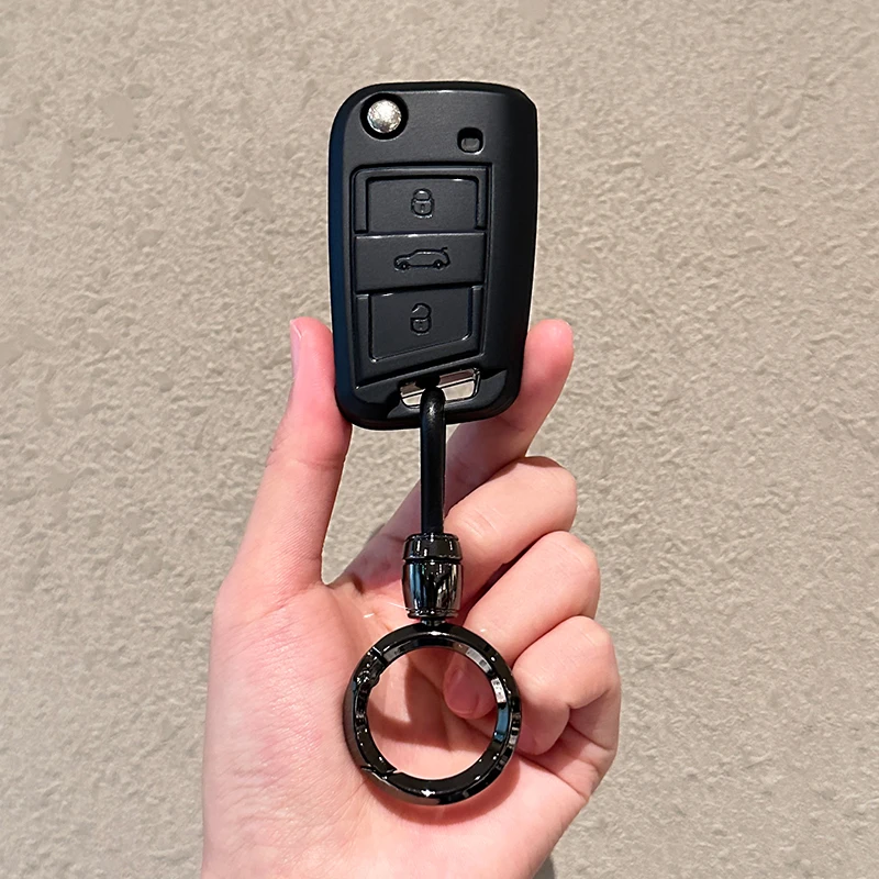 

Car Key Case Cover For VW Volkswagen Golf 7 MK7 Tiguan MK2 For SEAT Ateca Leon FR 2 Ibiza For Skoda Octavia Fob Keychain