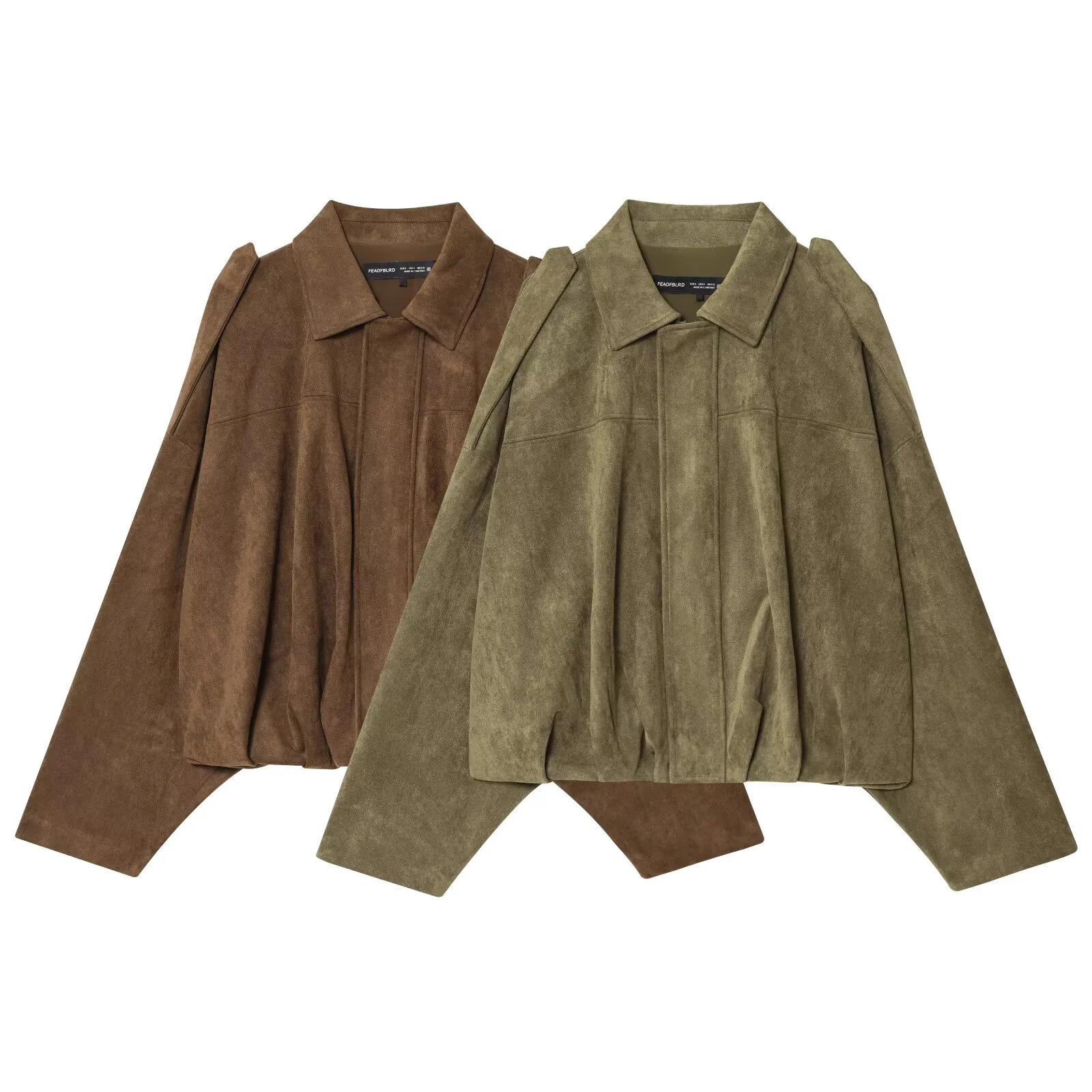 

American retro spicy girl suede lapel pilot jacket with a lazy and luxurious feel loose and casual short jacket