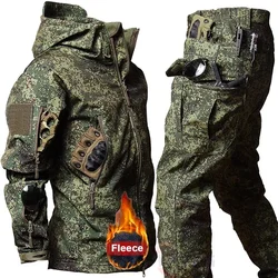 Veste à capuche imperméable multi-poches pour homme, veste coupe-vent, pantalon de travail de chasse, ensemble d'extérieur, hiver, DulWinter, 2024