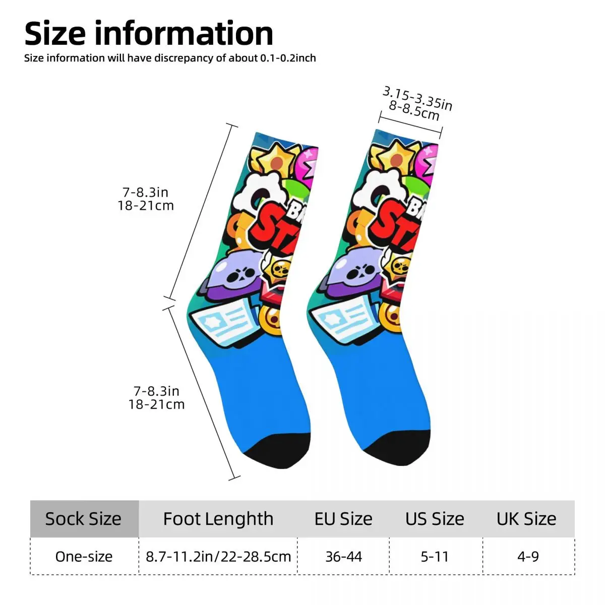 Fashion Men\'s Socks Novelty Brawling-Heros Games Logo Sock Polyester Graphic Women Socks Spring Summer Autumn Winter