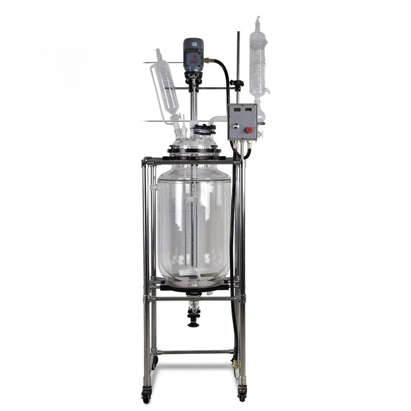 

Explosion-proof 100L stirring still jacket distillation device laboratory, double-layer glass reactor