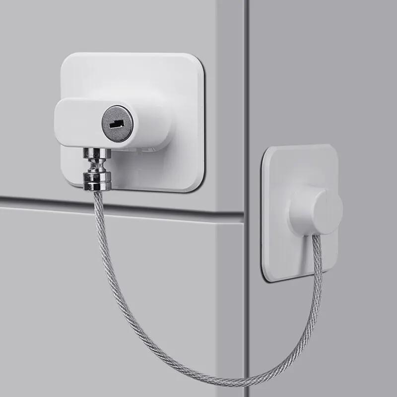 Baby Child Safety Cable Lock, Security Protector for Door Fridge Window, Kids Anti-Open Safety Lock