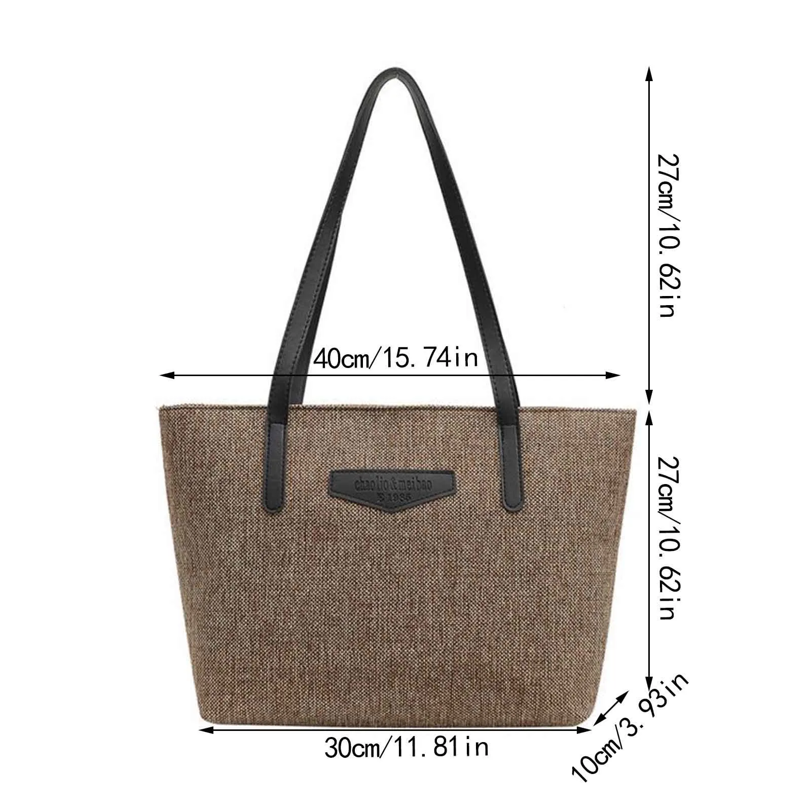 Casual Canvas Totes Bag Women Large Capcity Shoulder Bag Light Shopping Handbag Cotton And Linen Handle Bag Travel Hobo Tote