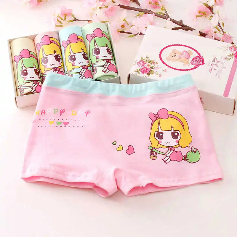 

Girls' Underwear Made of Fine Woven Cotton, Children's Flat Angle Baby girls' Shorts, Children's Underwear Girls