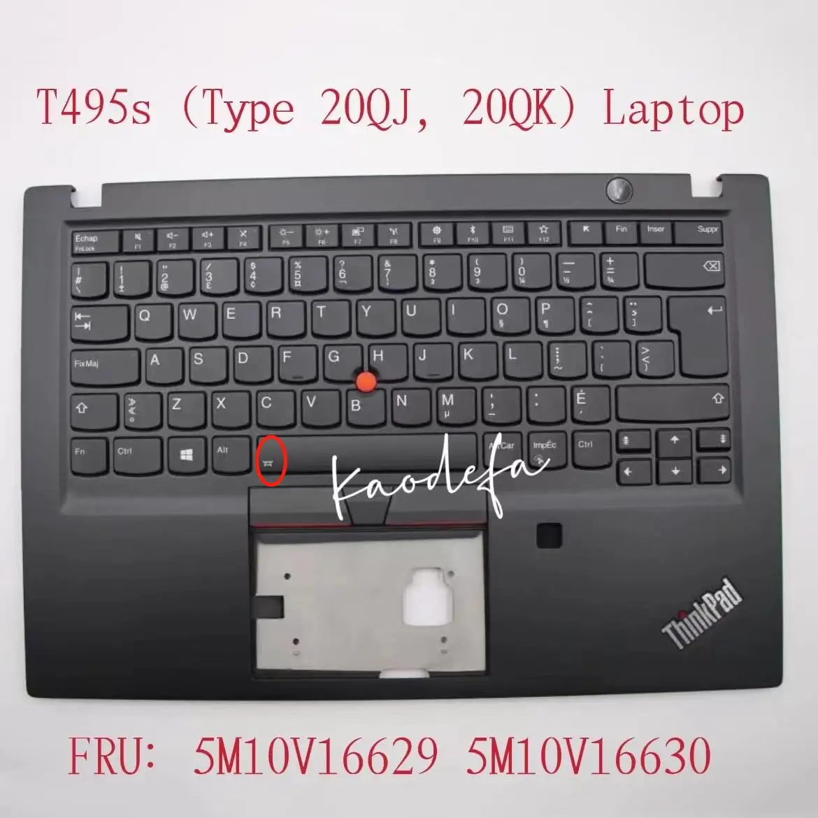 

For Lenovo ThinkPad T495s (Type 20QJ, 20QK) Laptop FC Cover BLT KBD 058FRA UK(LTN)BF FRU:5M10V16629