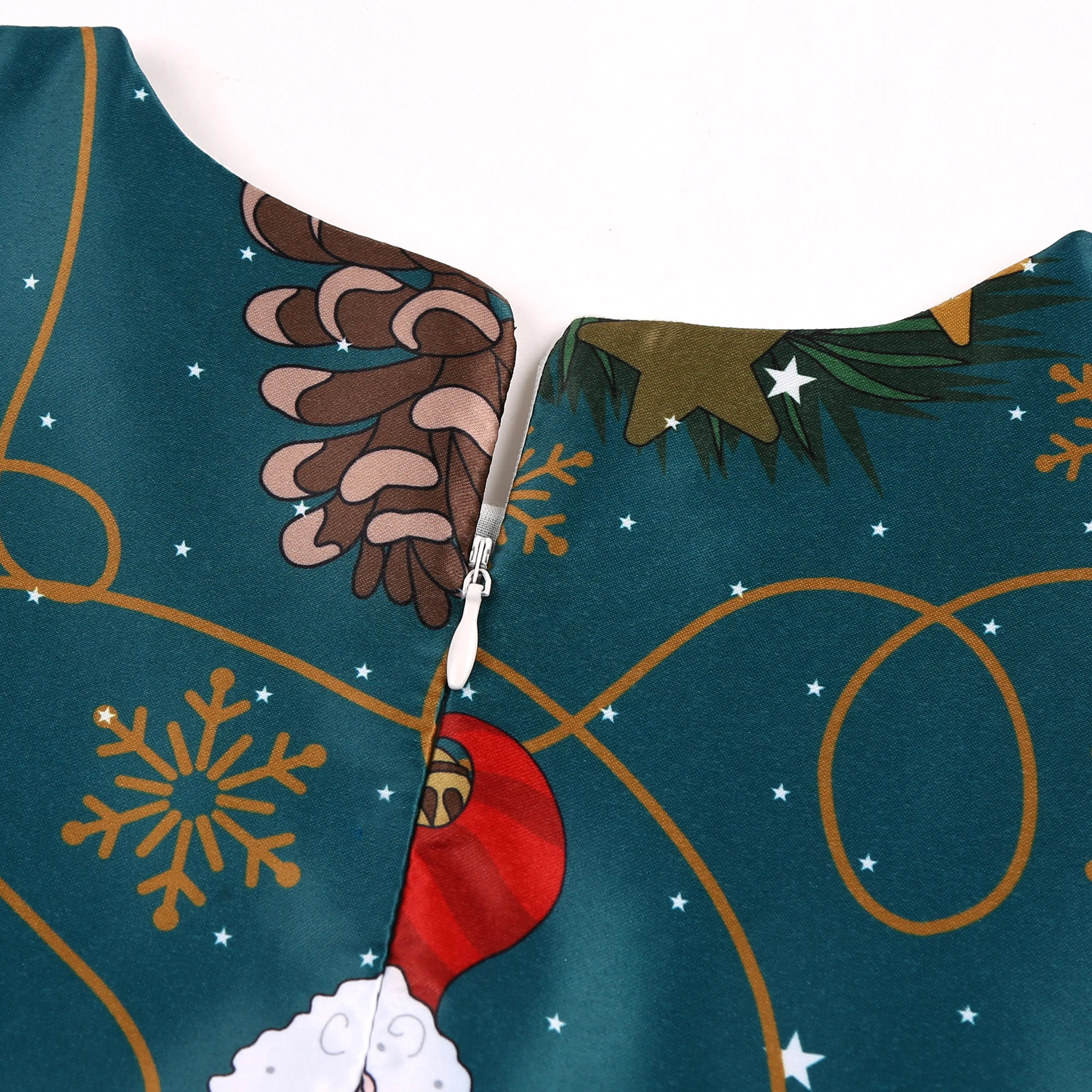 2026 Neues Mädchenkleid Weihnachtsmann Schneekleid Cartoon-Print Prinzessinnenkleid Weihnachtskostüm Ins – Detail 19