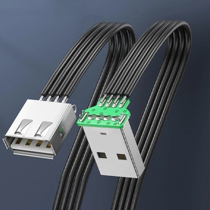 Cable de datos de carga de extensión en ángulo 90 USB 2,0 A macho a hembra súper plano Flexible USB macho a hembra derecha/izquierda/abajo/arriba