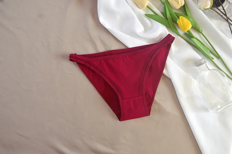 3 Teile/satz Frauen Baumwolle Höschen Weibliche Mesh Unterhose Einfarbig Bikini-Slip Unterwäsche Damen Sexy Panty Mädchen Dessous – Detail 7