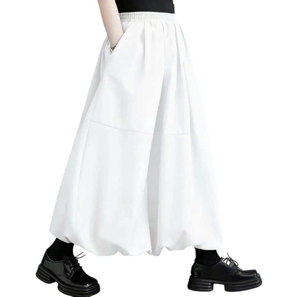 

Women Skirt High Waist Large Hem Maxi Skirt with Pockets Pure Color Loose Fit Casual Bud Skirt Evening Party Wear Office Wear