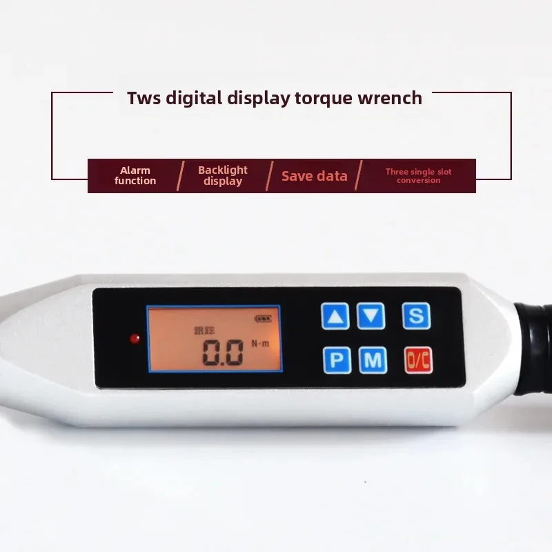 Cyfrowy klucz dynamometryczny o wysokiej precyzji, klucz dynamometryczny z alarmem i ustawionym poprzednio momentem.