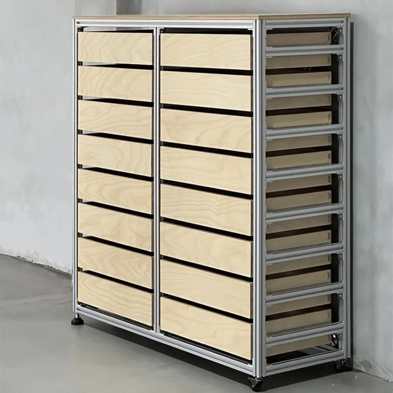 Birch ocean board storage cabinets, office data filing cabinets, coffee shop shelves, storage cabinets