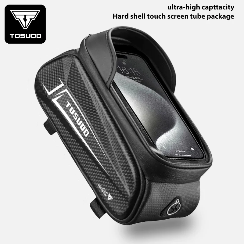 

1.8L Bike Bag Bicycle Front Cell Mobile Phone Case Holder with Touchscreen Top Tube Cycling Bag Reflective MTB Bike Accessories