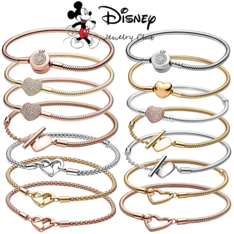 S925 Sterling Silver Classic Potdemiel Disney Mickey Pumpkin Car Bracelet Suitable For Pandora Ladies' Jewelry